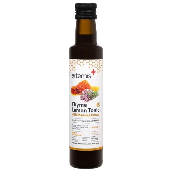 Artemis Thyme Lemon Tonic with Manuka Honey 250ml, Thyme, OCARE NZ