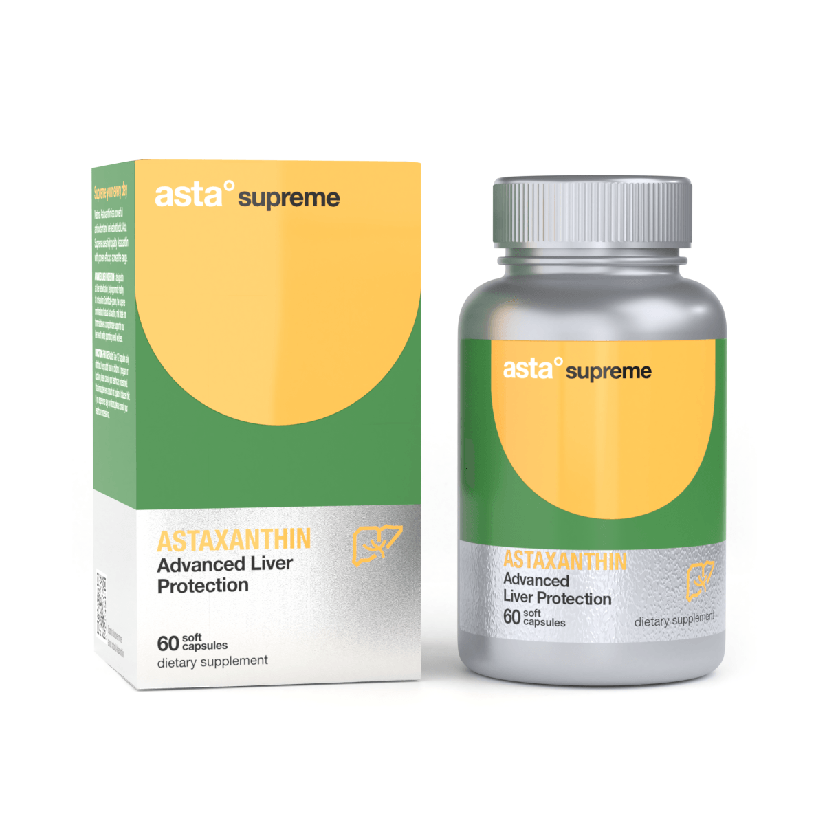 Asta Supreme Advanced Liver Protection 60 Soft Capsules, Astaxanthin, OCARE NZ
