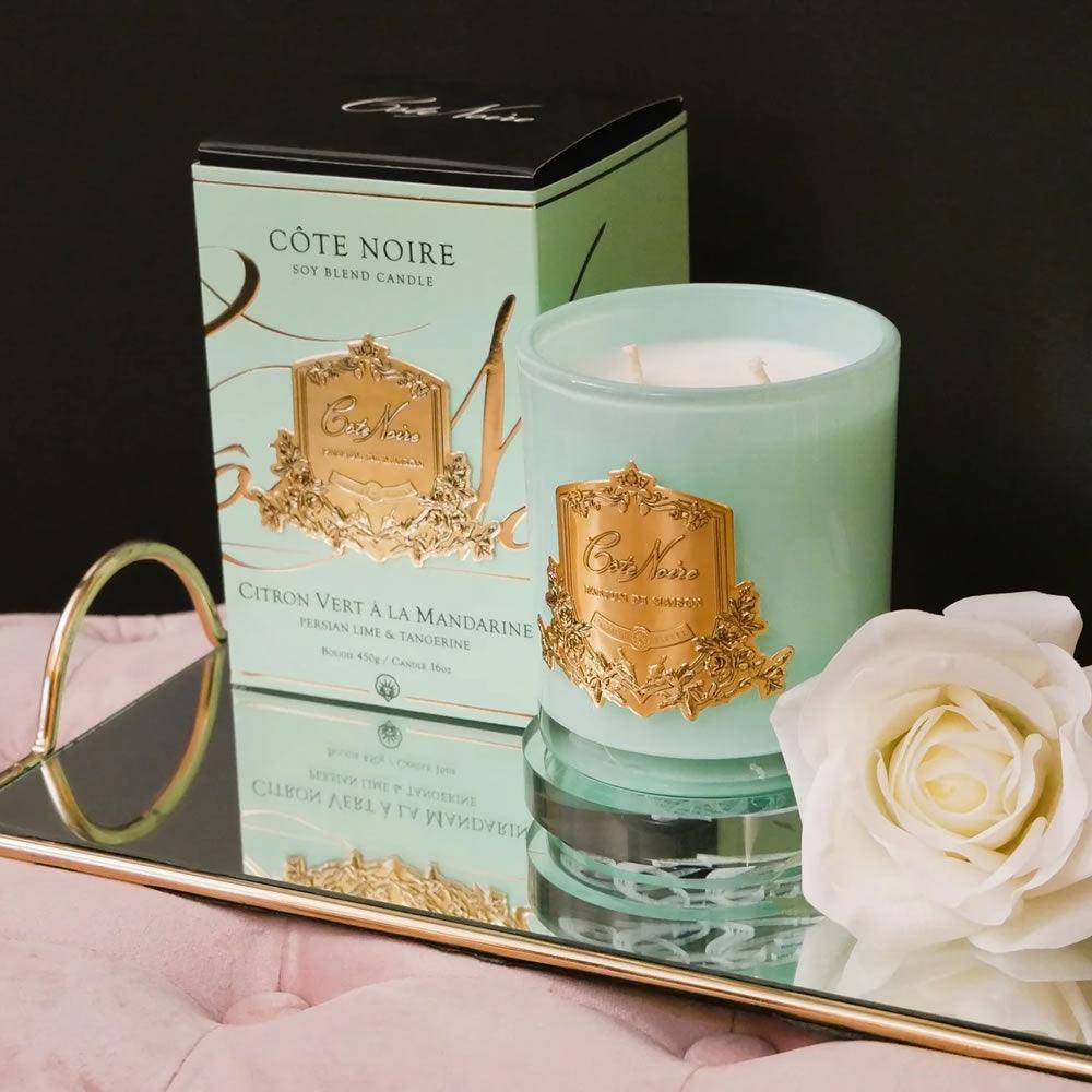 Cote Noire Jade Blue Vessel Candle 450g - CGJ45022, Candles, OCARE NZ