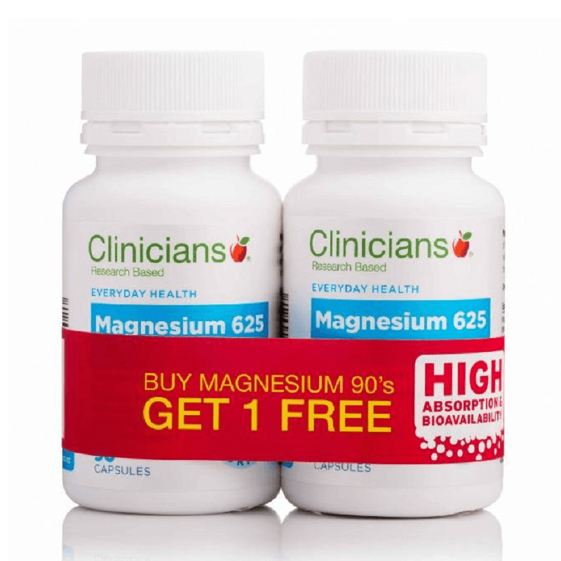 Clinicians Magnesium 625 90X2 Capsules Bonus Pack.