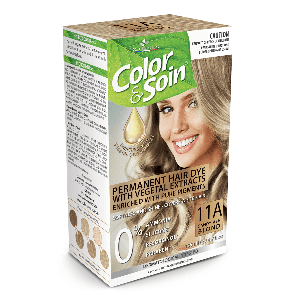 Color & Soin Permanent Hair Dye 11A - Sandy Ash Blond.