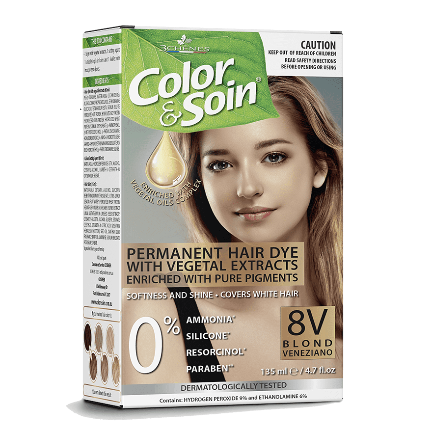 Color & Soin Permanent Hair Dye 8V - Blond Veneziano.