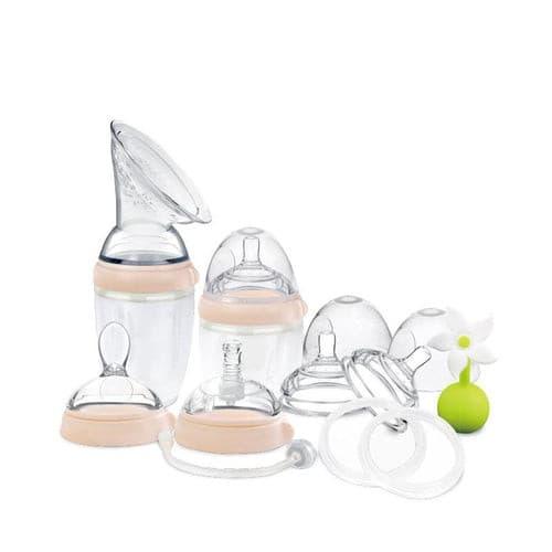 Haakaa Generation 3 Silicone Pump and Bottle Premium Pack-Peach, OCARE NZ