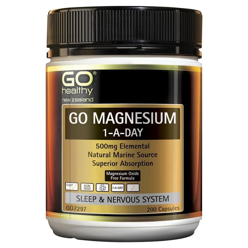 GO Healthy GO Magnesium 500mg 1-A Day.