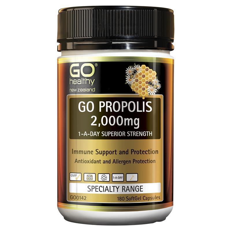 GO Healthy GO Propolis 2,000mg 180 Softgels.