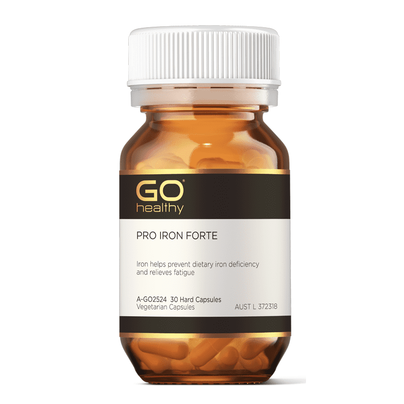GO Healthy Pro Iron Forte 30 Vege Capsules,Iron,OCARE NZ