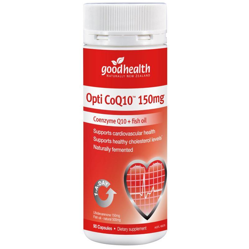 Good Health Opti CoQ10 150mg Coenzyme+Fish Oil 90Caps.