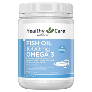 Healthy Care Fish Oil 1000mg 400 Capsules, Fish Oil