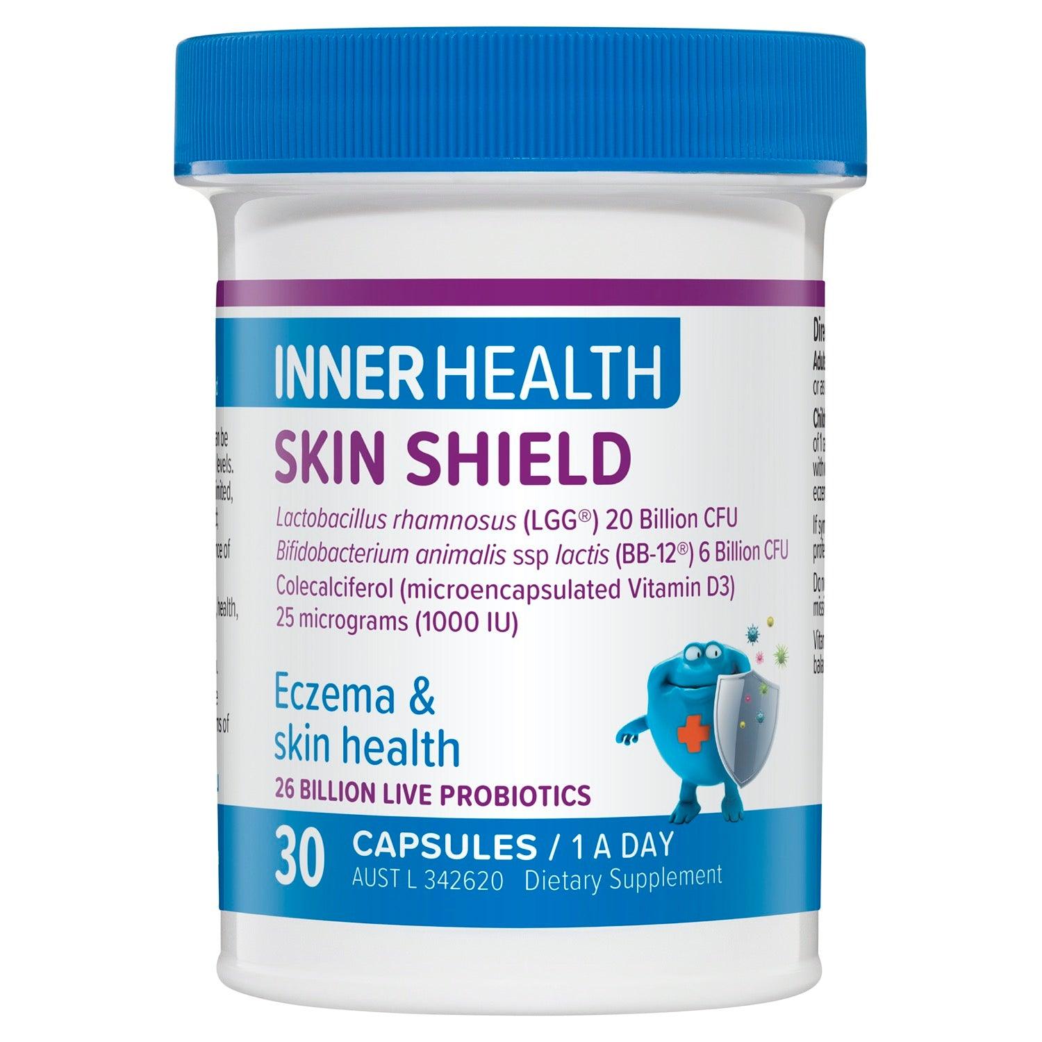 Inner Health Skin Shield - Advanced Skin Care Supplement for Acne Reduction, Skin Healing, and Eczema Relief