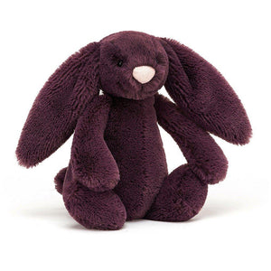 Jellycat Bashful Plum Bunny Small - H18 X W9 CM, Plush Toys, OCARE NZ