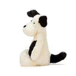 Jellycat Bashful Black & Cream Puppy, Plush Toys, OCARE NZ