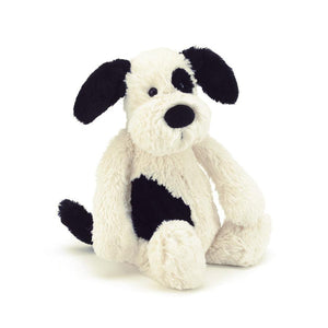 Jellycat Bashful Black & Cream Puppy, Plush Toys, OCARE NZ