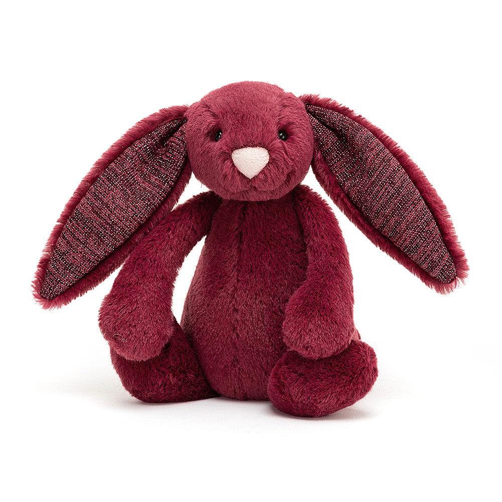 Jellycat Bashful Sparkly Cassis Bunny Small - H18 X W9 CM, Plush Toys, OCARE NZ