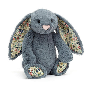Jellycat Blossom Dusky Blue Bunny Medium - H31 X W12 CM, Plush Toys, OCARE NZ