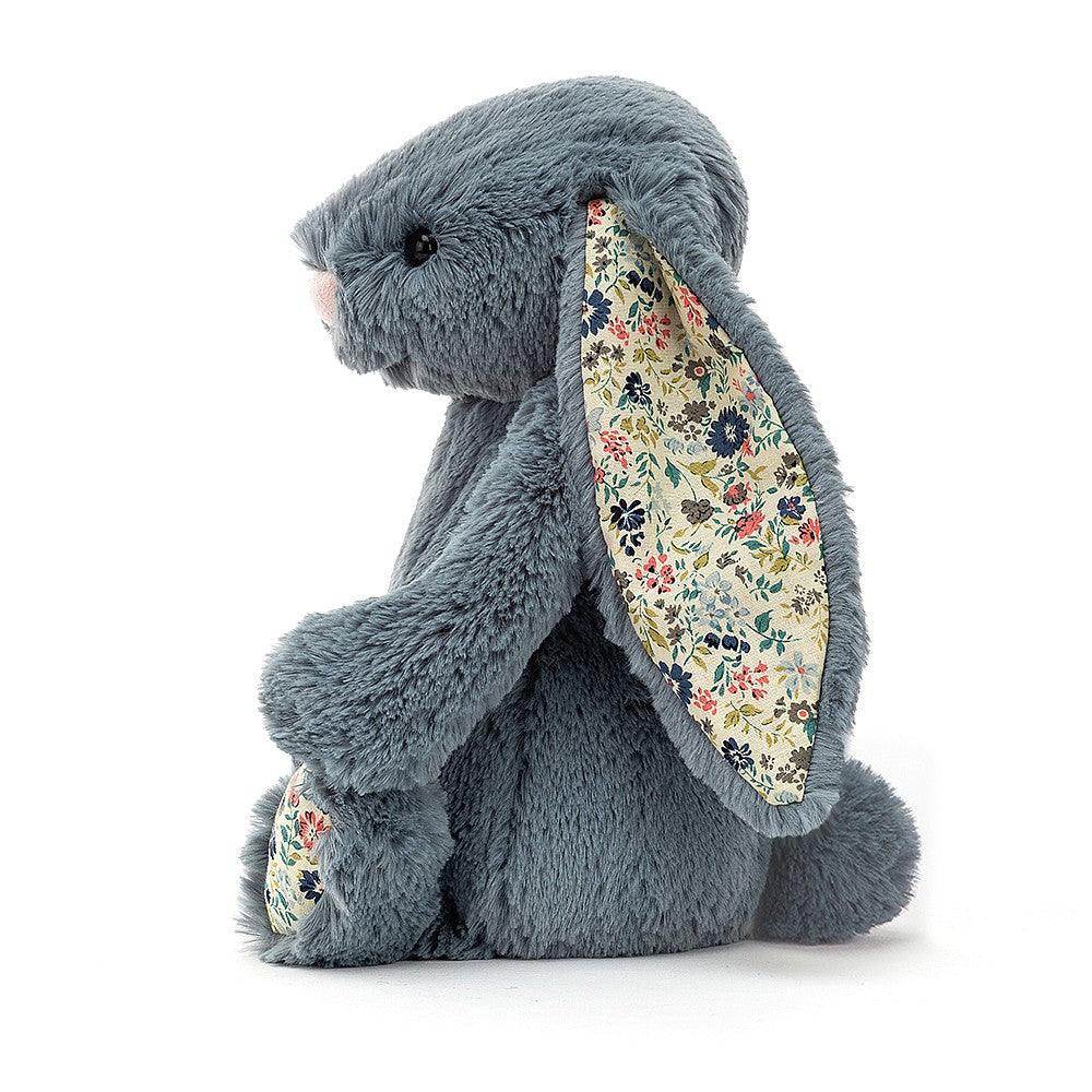 Jellycat Blossom Dusky Blue Bunny Medium - H31 X W12 CM, Plush Toys, OCARE NZ