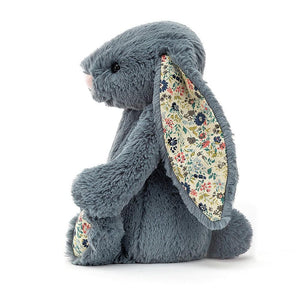 Jellycat Blossom Dusky Blue Bunny Medium - H31 X W12 CM, Plush Toys, OCARE NZ
