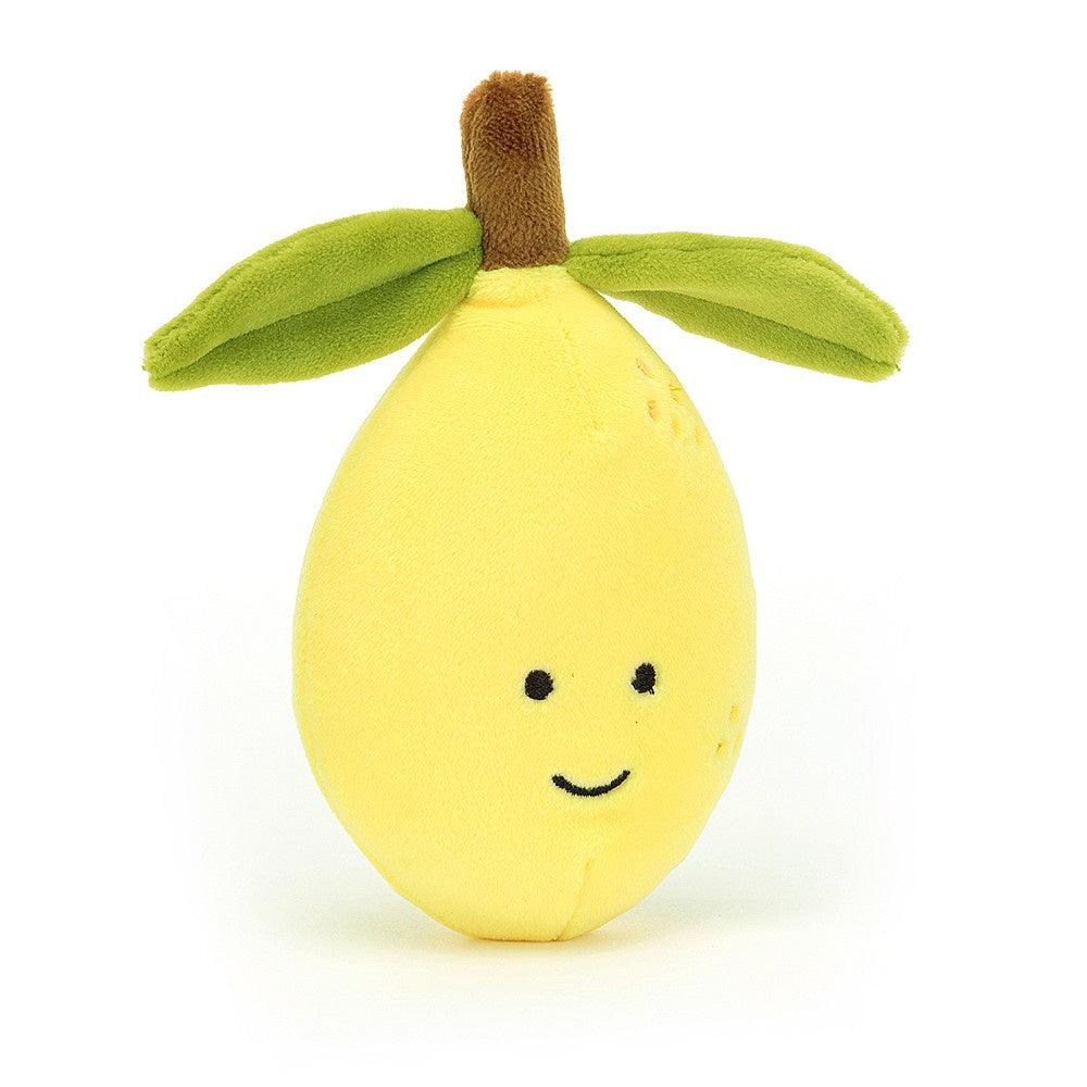 Jellycat Fabulous Fruit Lemon: A vibrant and adorable plush toy in the shape of a lemon.
