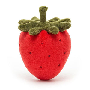 Jellycat Fabulous Fruit Strawberry One Size - H8 X W7 CM, Plush Toys, OCARE NZ