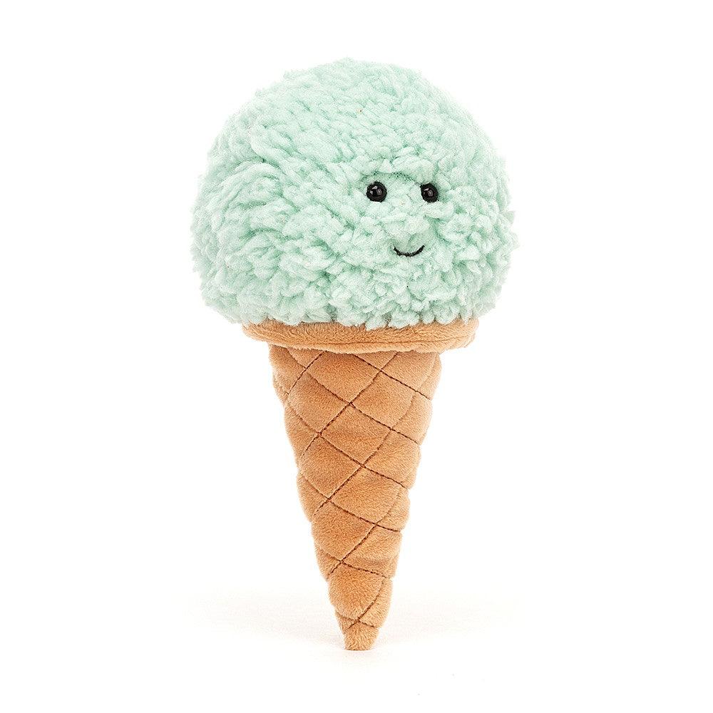 Jellycat Irresistible Ice Cream Mint One Size - H18 X W8 CM, Plush Toys, OCARE NZ