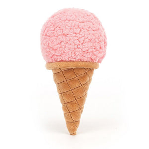 Jellycat Irresistible Ice Cream Strawberry One Size - H18 X W8 CM, Plush Toys, OCARE NZ