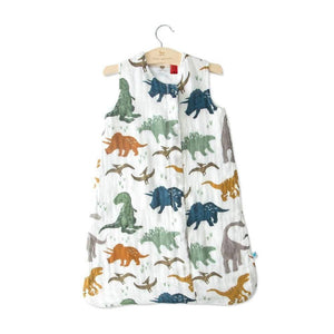 Little Unicorn Cotton Muslin Sleeping Bag - Dino Friends.
