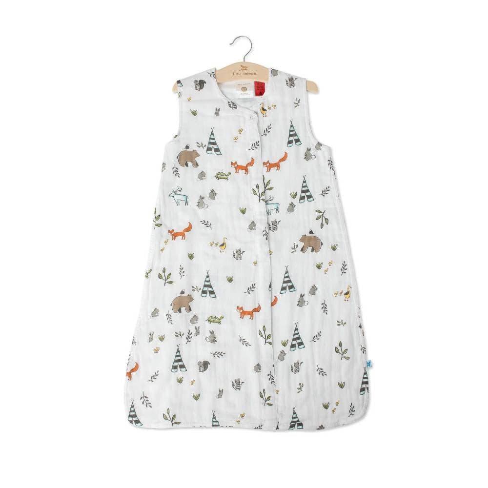 Little Unicorn Cotton Muslin Sleeping Bag - Forest Friends.
