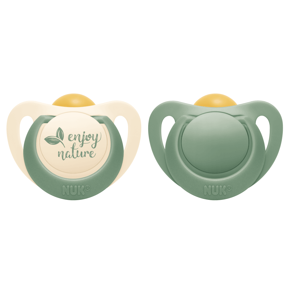 NUK For Nature Latex Natural Rubber 6-18 Months Soother Twin Pack, General