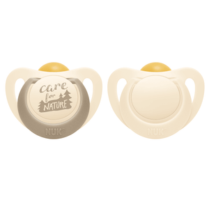 NUK For Nature Latex Natural Rubber 6-18 Months Soother Twin Pack, General