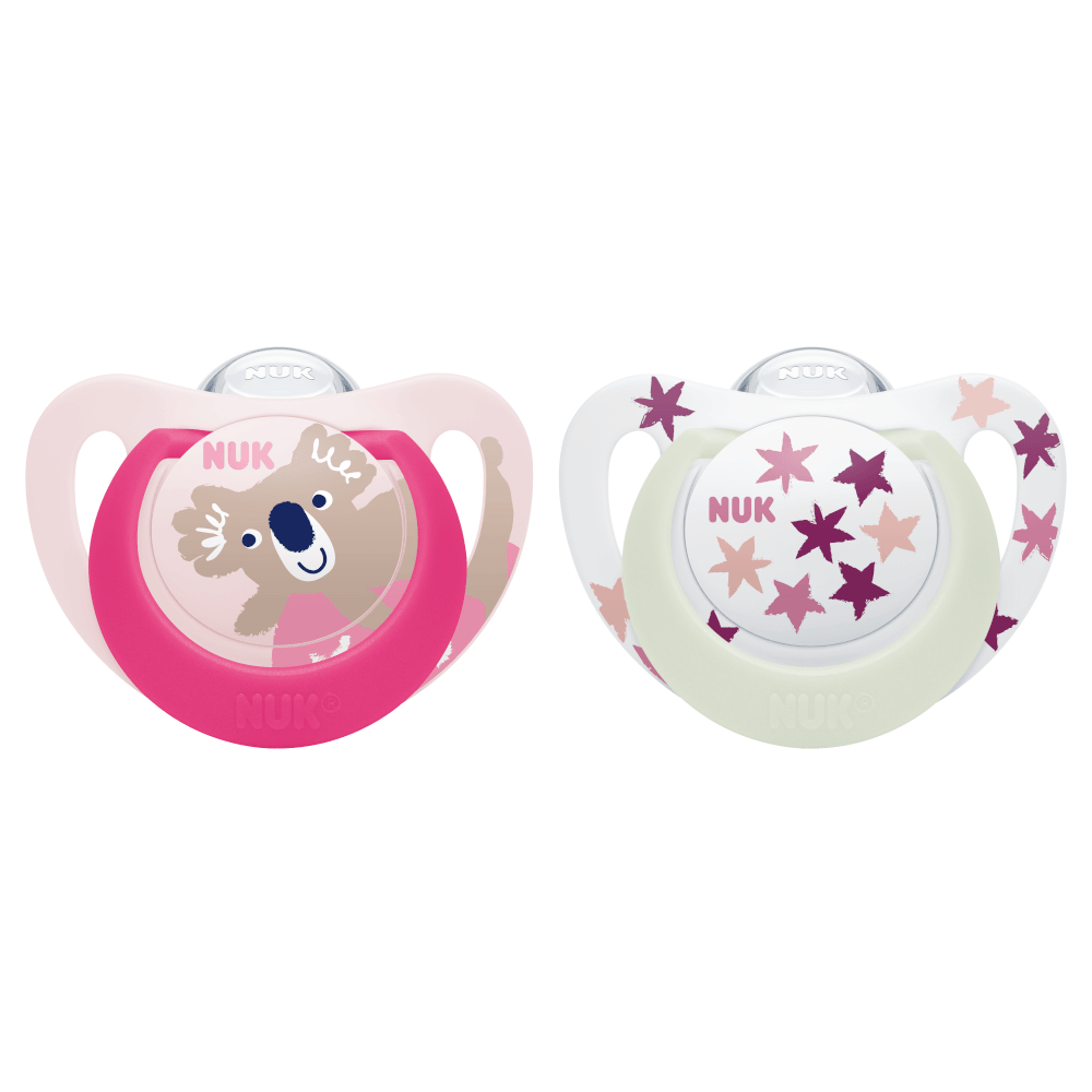 NUK Star Day & Night Silicone Soother 18-36 Months Twin Pack, General