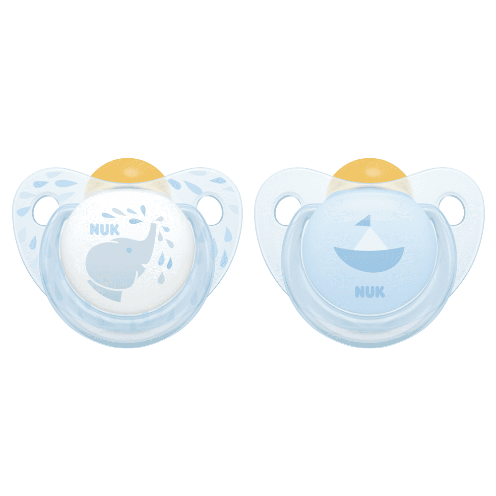 NUK Latex Soothers 6-18 Months Twin Pack - Baby Blue.