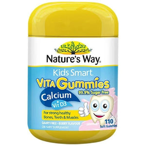 Nature's Way Kids Smart Vita Calcium+Vit D Gummies, Calcium