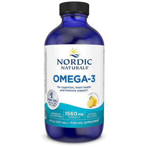 Nordic Naturals Fish Oil Omega-3 1560mg Liquid - Lemon, Fish Oil
