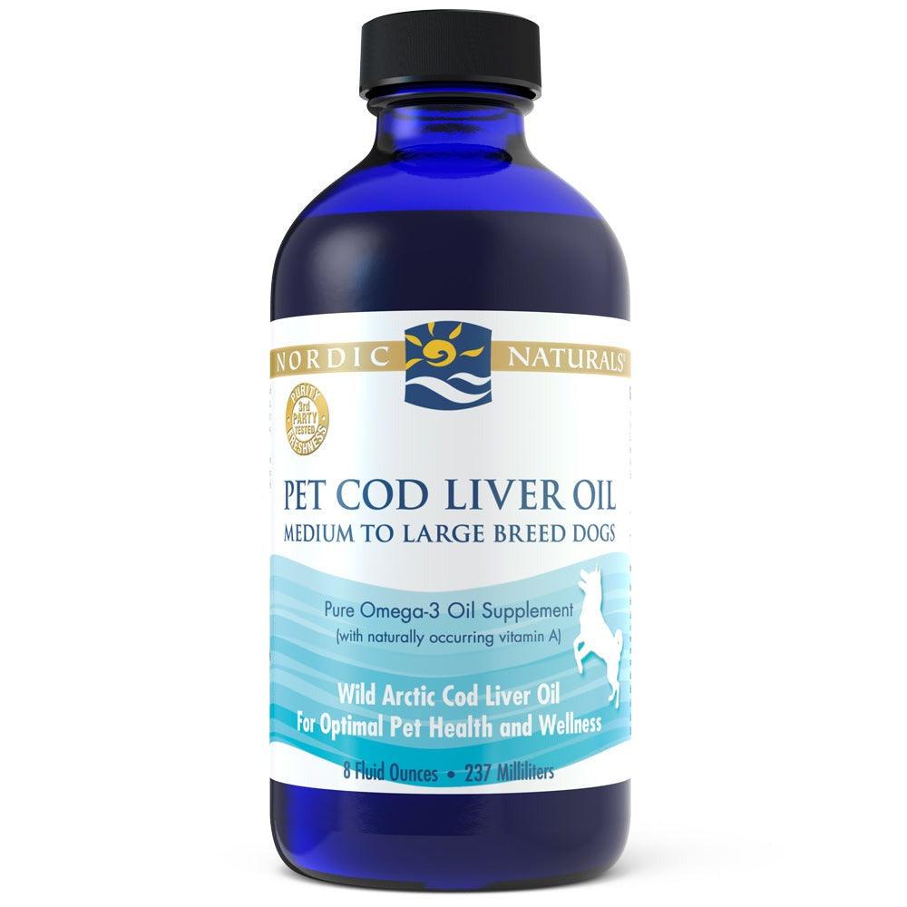 Nordic Naturals Pet Cod Liver Oil 237ml For Medium to Large Breed Dogs, Cod Liver Oil