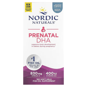 Nordic Naturals Prenatal DHA 180 Soft Gels, General