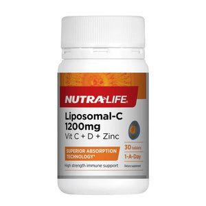 Nutra-Life Liposomal-C 1200mg Vit C + D + Zinc, Liposomal Vitamin C
