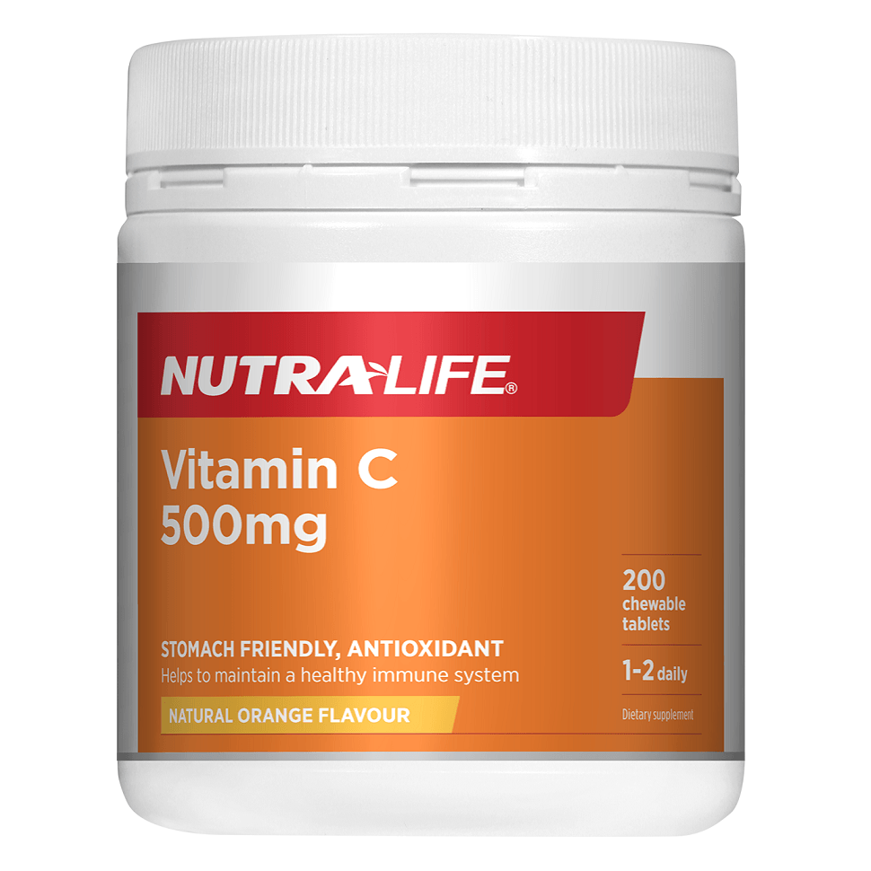 Nutra-Life Vitamin C 500mg 200 Chewable Tablets, Vitamin C
