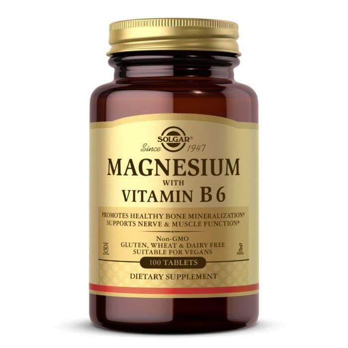 Solgar Magnesium With Vitamin B6 100 Tablets, Magnesium