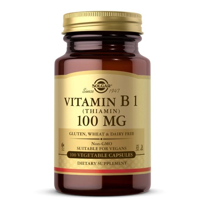 Solgar Vitamin B1 (Thiamin) 100mg 100 Vege Capsules, Vitamin B1
