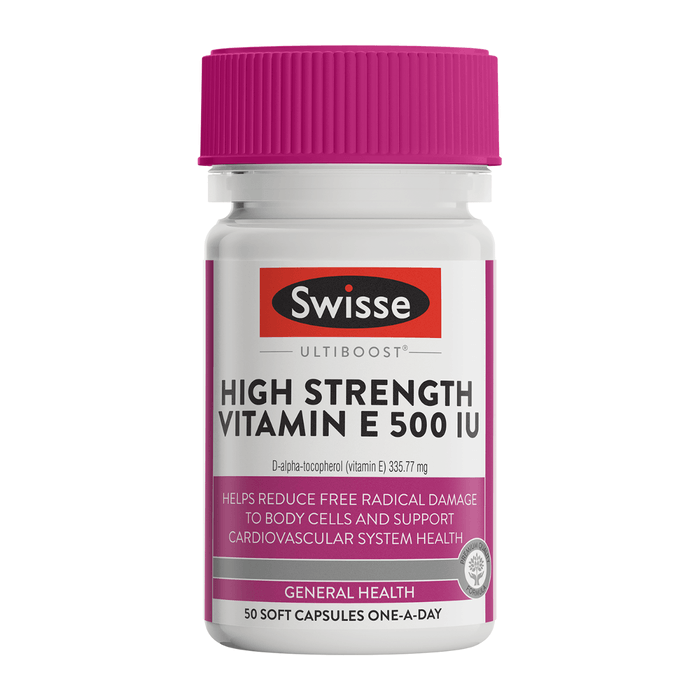 Swisse Ultiboost High Strength Vitamin E 500 IU 50 Soft Capsules