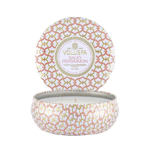 VOLUSPA Saijo Persimmon 3 Wick Tin Candle.