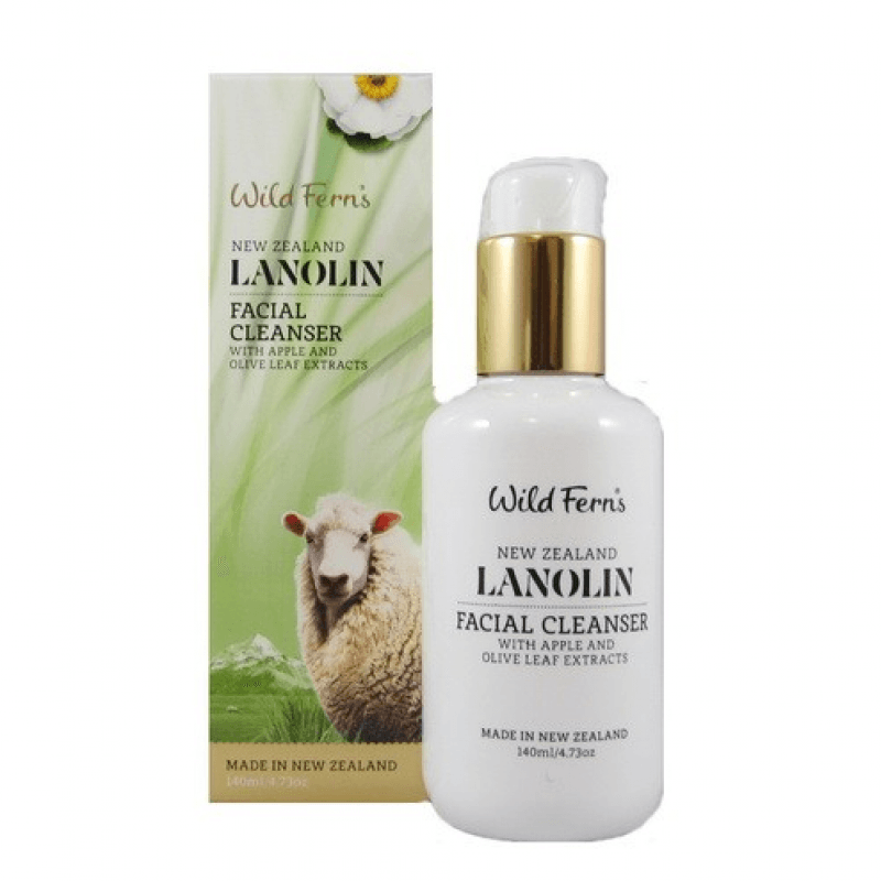 Wild Ferns New Zealand Lanolin Facial Cleanser With Apple and Olive Leaf 140ml