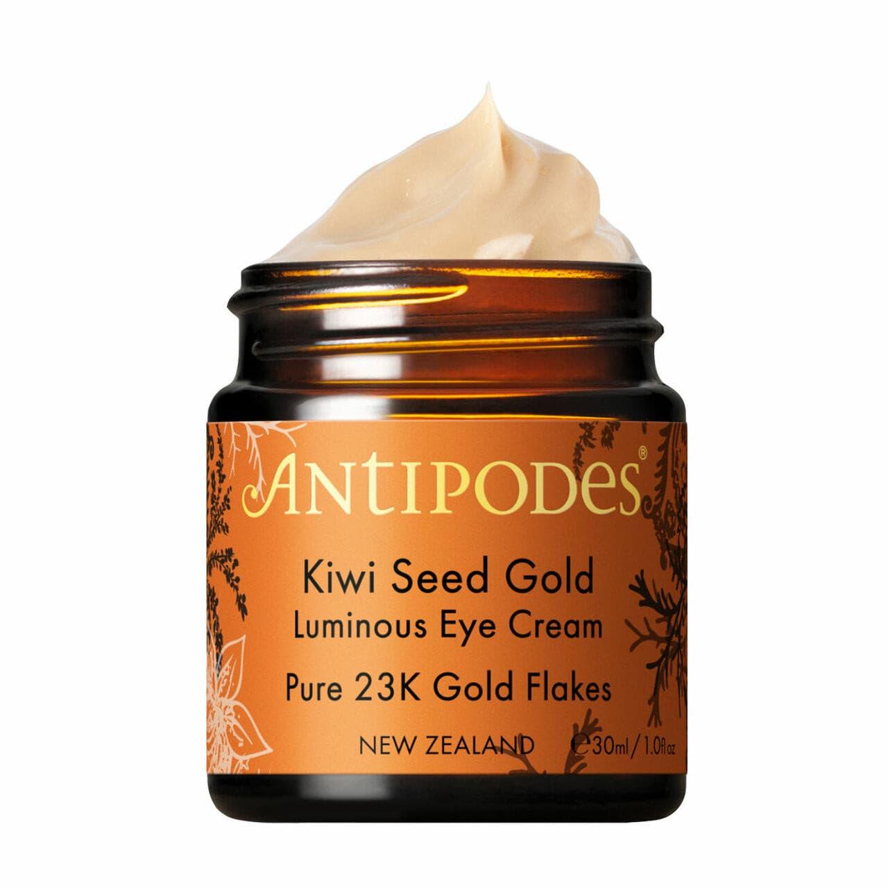 Antipodes Kiwi Seed Gold Luminous Eye Cream 30ml, Eye Cream, OCARE NZ