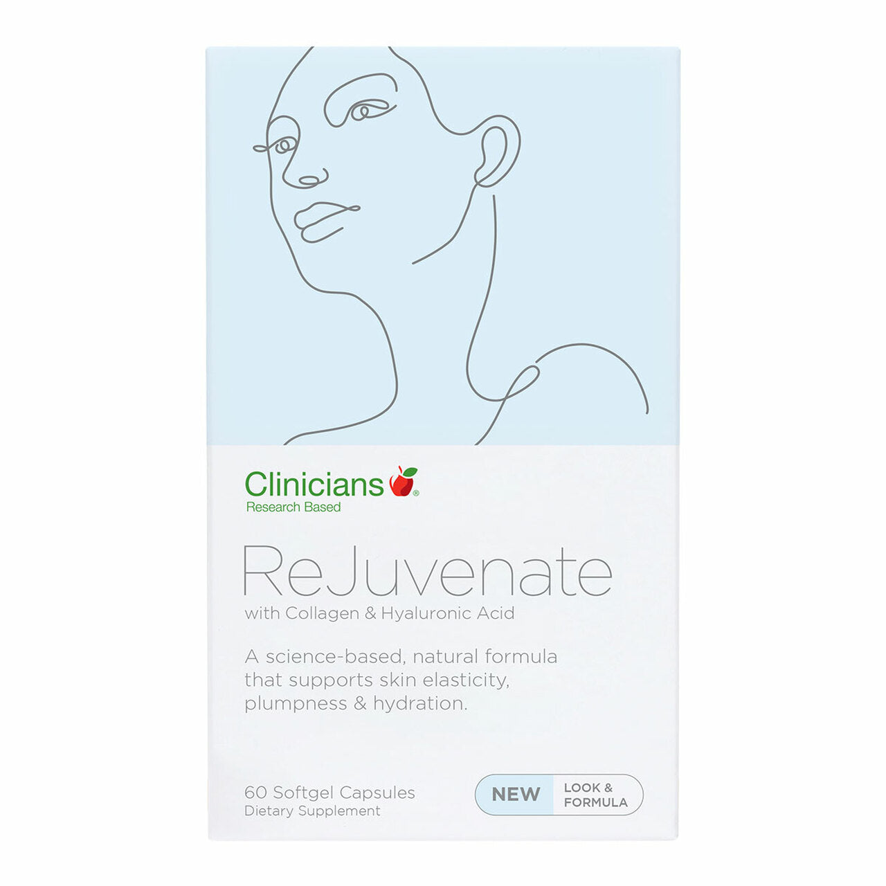 Clinicians Rejuvenate With Collagen & Hyaluronic Acid 60 Capsules.