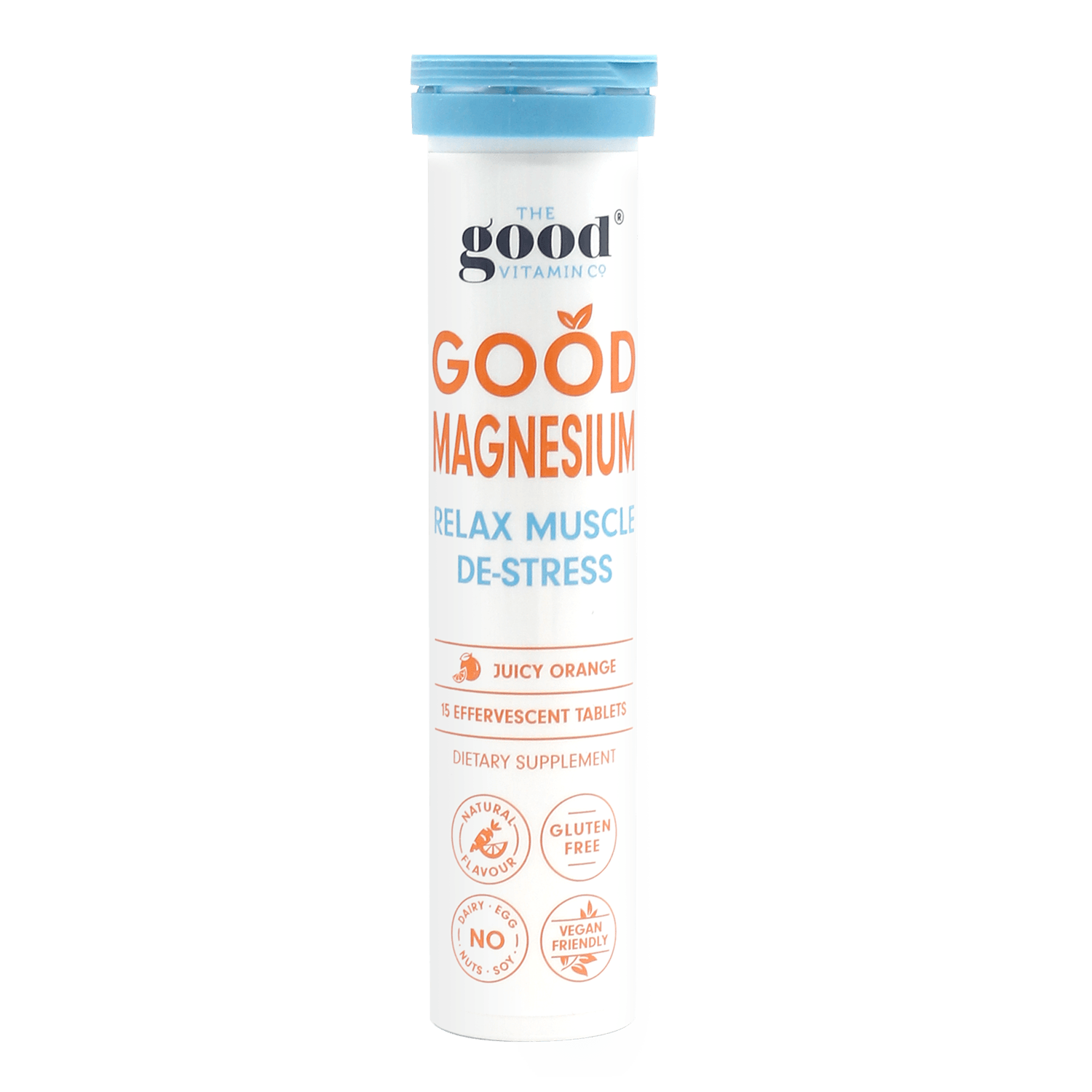 The Good Vitamin CO. Good Effervescent Magnesium Relex Musscle De-Stress 15 Tablets.