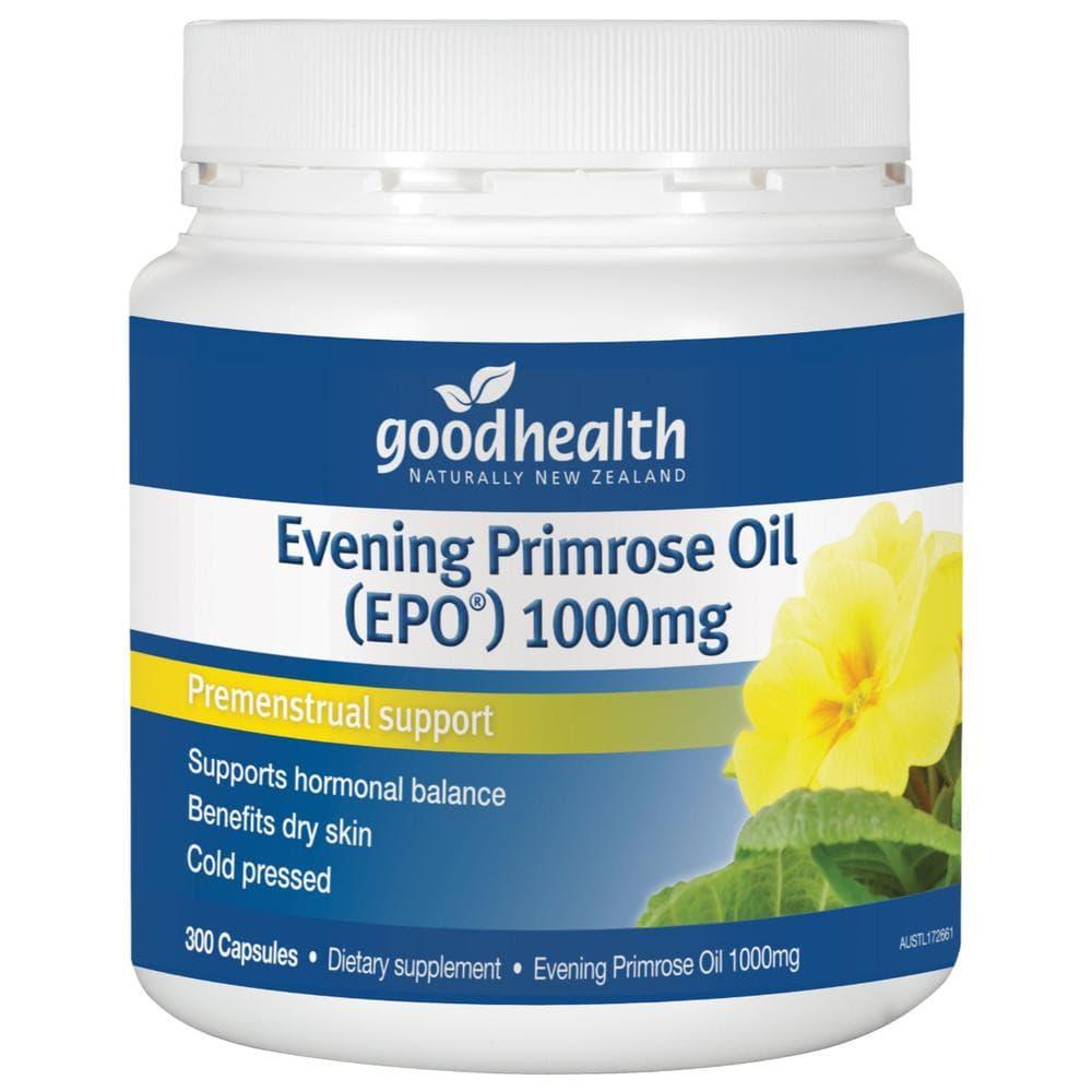 Good Health EPO Evening Primrose Oil 1000mg 300 Capsules.
