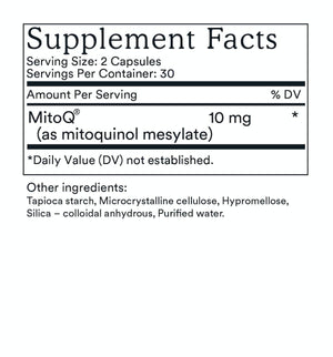 MitoQ Pure 5mg 60 Vege Capsules, General