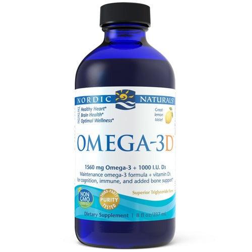 Nordic Naturals Fish Oil Omega-3D Liquid - Lemon, Fish Oil