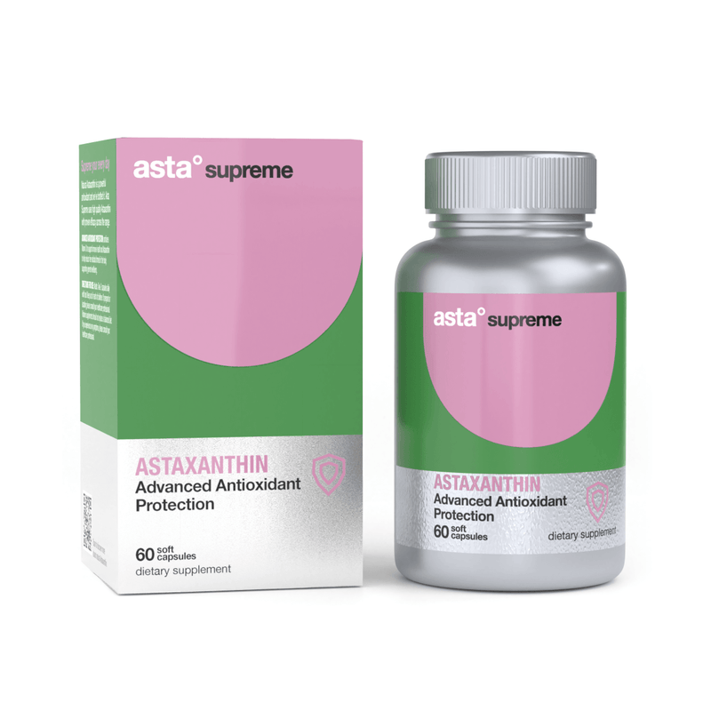 Asta Supreme Advanced Antioxidant Protection 60 Soft Capsules, Astaxanthin, OCARE NZ