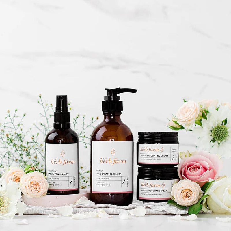 "The Herb Farm" - A natural skincare brand offering organic products formulated with botanical ingredients.