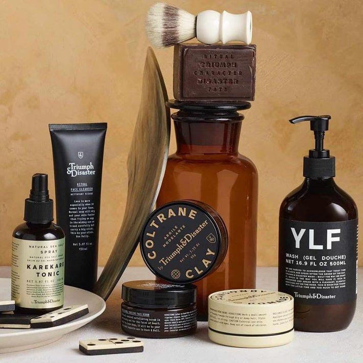 Grooming and skincare products by Triumph & Disaster